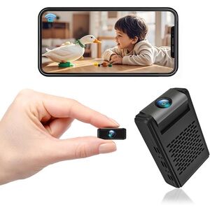 NWT Mini Security Camera, Nanny Cam 180°Rotating Lens, Free Cloud & SD Storage